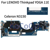 kocoqin laptop motherboard for lenovo thinkpad yoga 11e sr29f celeron n3150 mainboard dali8gmb6d0
