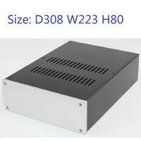 d308 w223 h80 dac amplifier case aluminum chassis power amplifier supply diy housing non porous preamp amp psu box