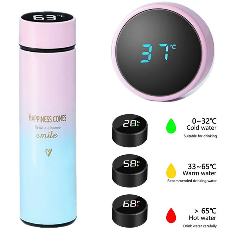 Умный термос из нержавеющей стали 304 со светодиодным индикатором температуры