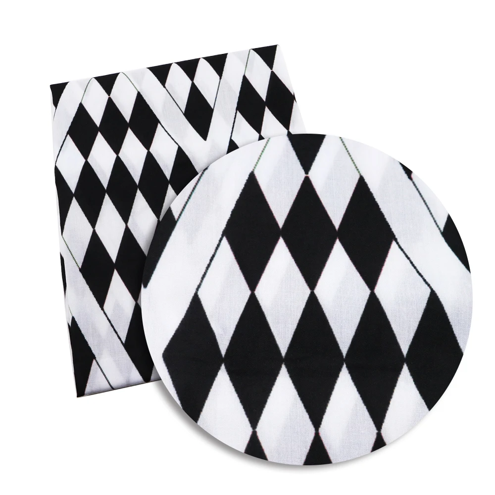 

50*145cm Geometric Polyester Cotton Fabric Patchwork for Tissue Kids Home Textile for Making Cloth Doll Dress Curtain,1Yc11878