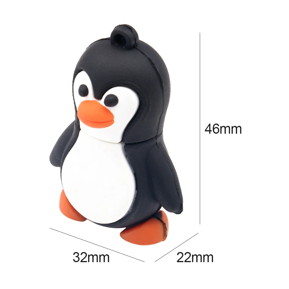 

TEXT ME cute Cartoon Penguin Model 64GB USB 2.0 pendrive 4GB 8GB 16GB 32GB Pendrive USB Flash Drive Creative U Disk
