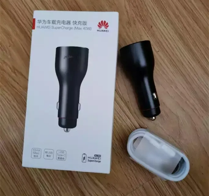 Автомобильное зарядное устройство HUAWEI макс. 40 Вт двойной USB-кабель 5 А Type-C для Mate30