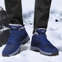 men boots mens winter shoes fashion snow boots plus size winter sneakers ankle men shoes winter boots black blue footwear warm