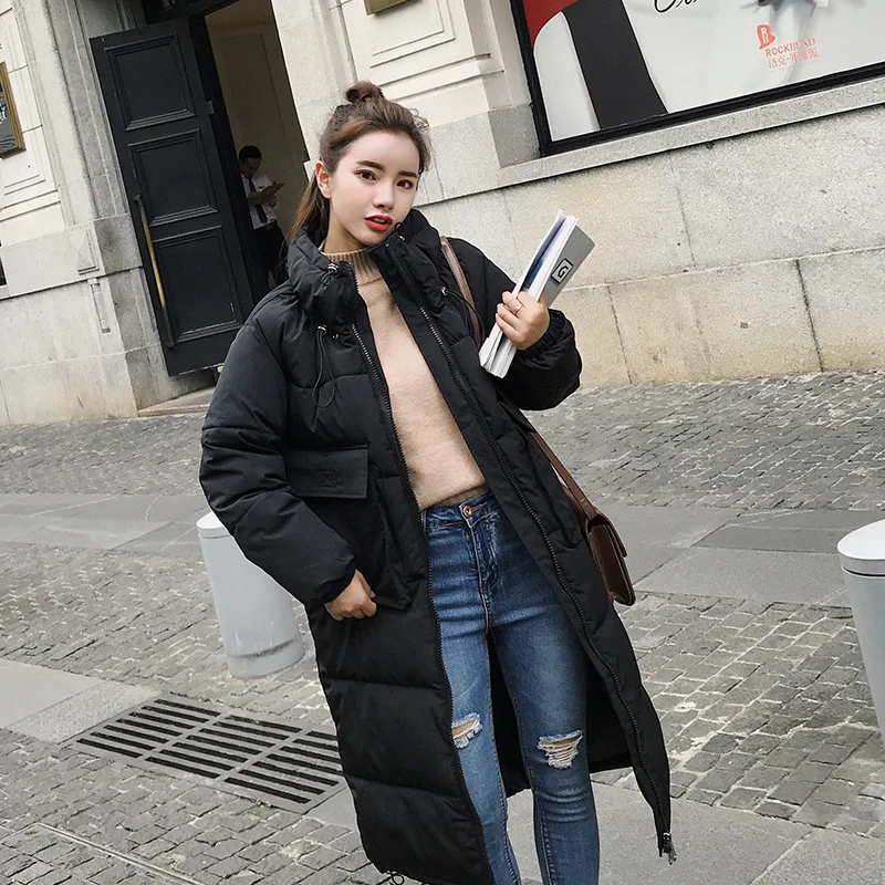 Новое поступление 2020 женское однотонное тонкое длинное пальто Lusumily пуховик