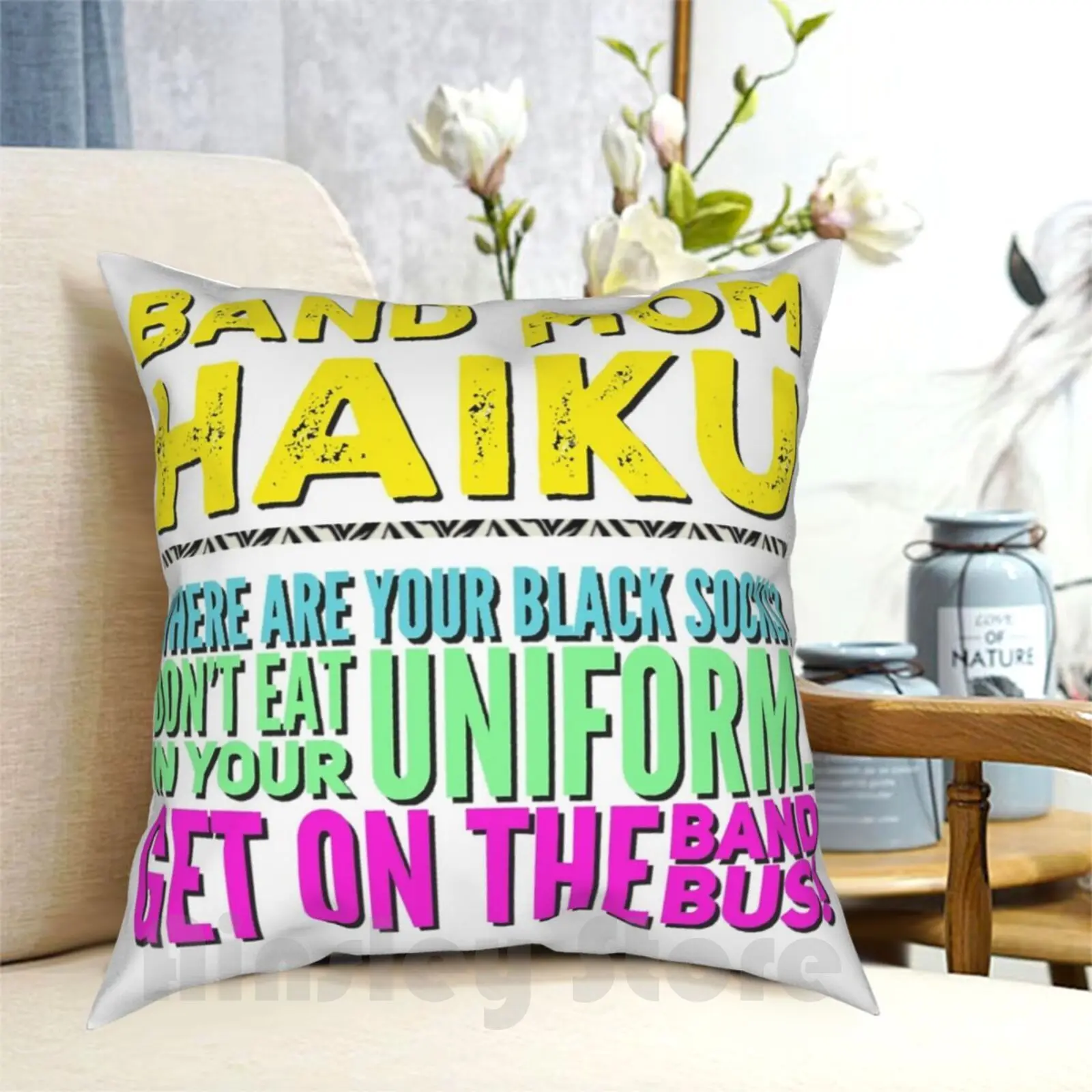 

(Оркестр)-Band Mom-хокку Подушка Чехол с принтом домашняя мягкая подушка походный Band High School Band Mom