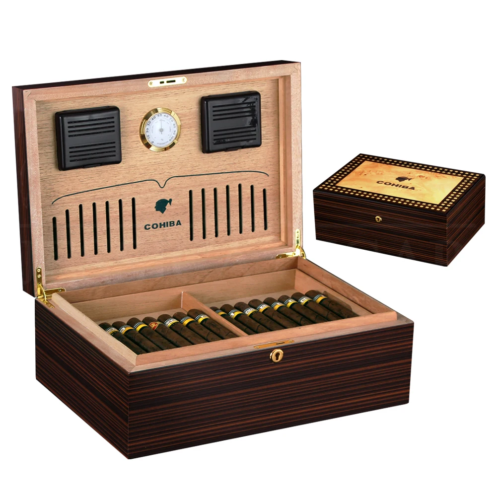 COHIBA высококачественный кедровый хьюмидор для сигар 80 Куба большая емкость
