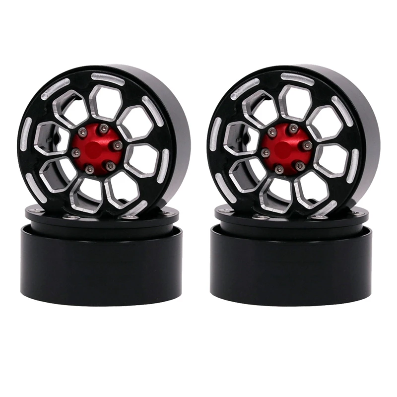

4Pcs 1.9Inch CNC Metal Beadlock Wheel Rims for 1/10 Rc Crawler Car Trx4 Bronco Rc4Wd D90 D110 Axial Scx10 90046