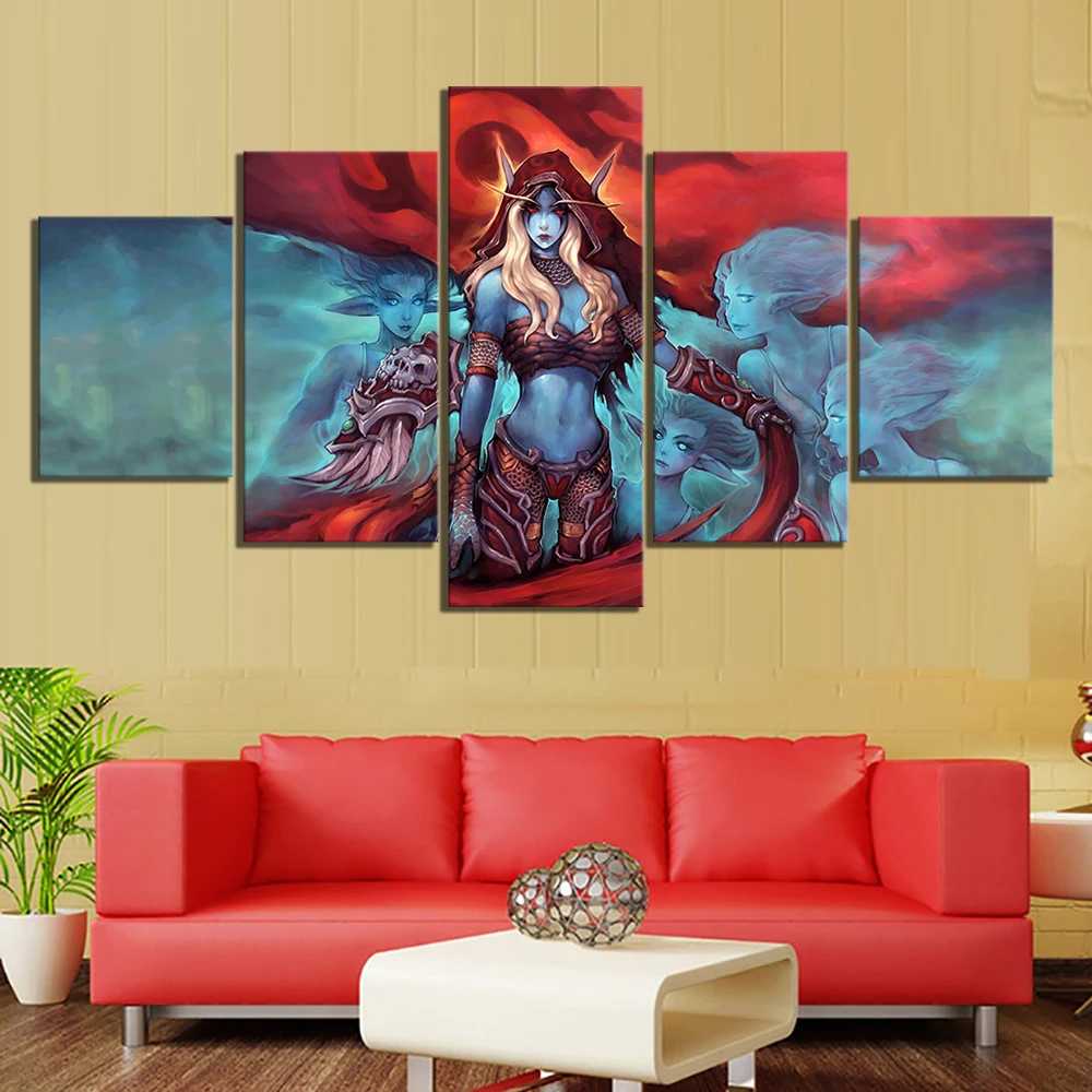5 шт. HD фан-арт рисунком Sylvanas Windrunner игры World of Warcraft плакаты постеры для Спальня