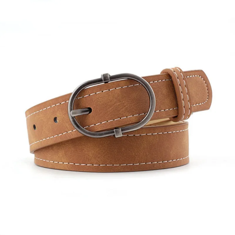

Hot Women Wild Belts Casual Long Section Retro Word Buckle Imitation Leather Fashion Belts