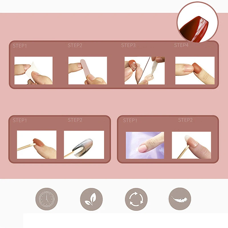 24 шт. свадебные ногти с клеем|Накладные ногти| |