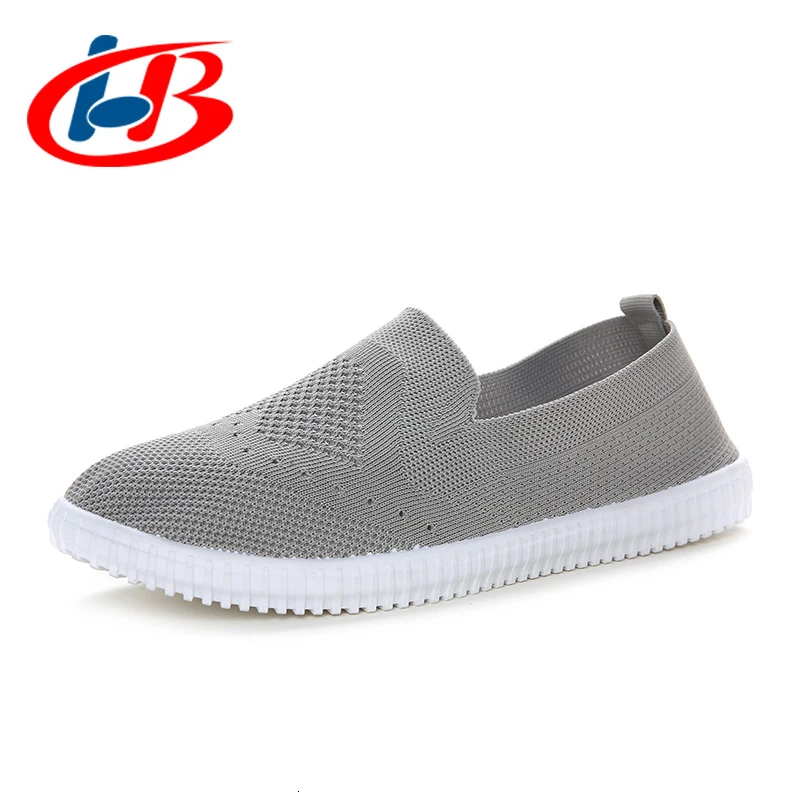 Туфли женские на плоской подошве дышащие без застежки Нескользящие базовые