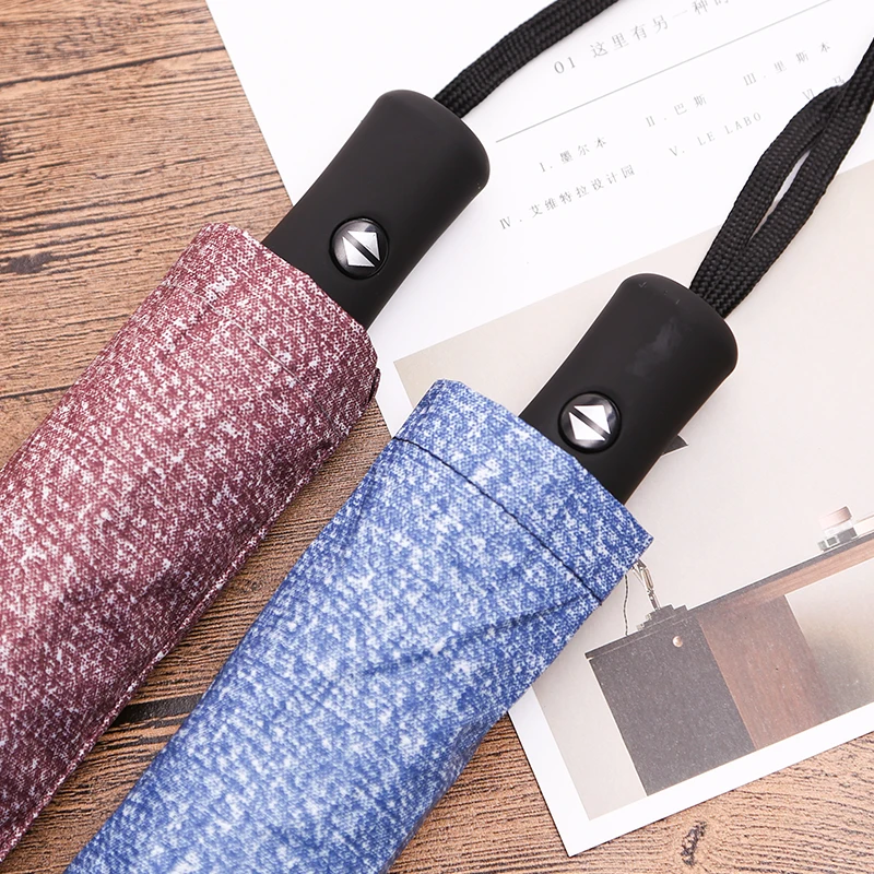 Автоматический складной виниловый зонт для мужчин и женщин деловой портативный