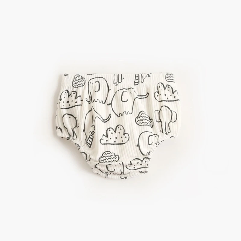 

50LE Baby Short Sleeve T-Shirt Top Shorts Pants Set Cartoon Animal Print Summer Outsuit Newborn Bag Fart Clothing for 0-36Months