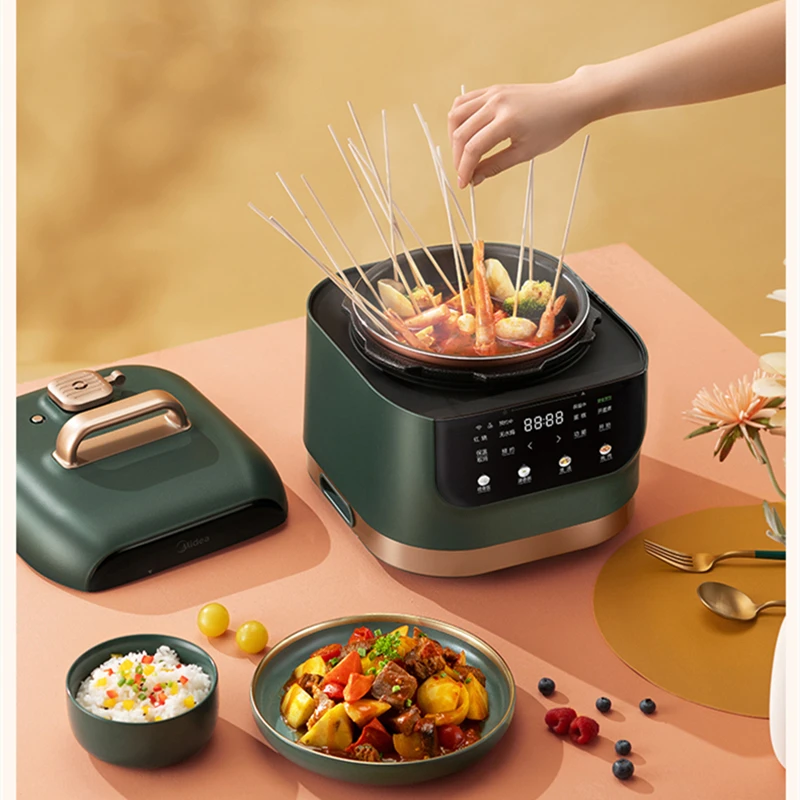 JRM0543 Electric Pressure Cooker Multi-function Retro Square Pot Smart Rice Hot Home Appliances 3L MY-YL30M5-711 | Бытовая техника