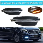 1 пара динамических желтых указателей поворота 12 В DRL лампа светодиодсветодиодный дневные хосветильник для Mercedes Benz V-Class Vito V250 V260 2016 - 2018