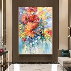 Hand-painted Oil Painting Sunflower Canvas Painting Porch Living Room Background Wall Art Decorative Painting