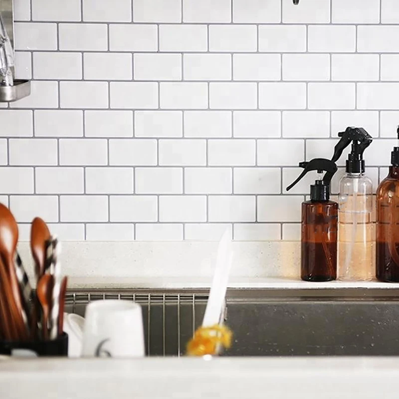 

Peel And Stick Tile Backsplash Subway Tile For Kitchen Bathroom Laundry Room Removable 3D Subway Wall Tile 5Pcs