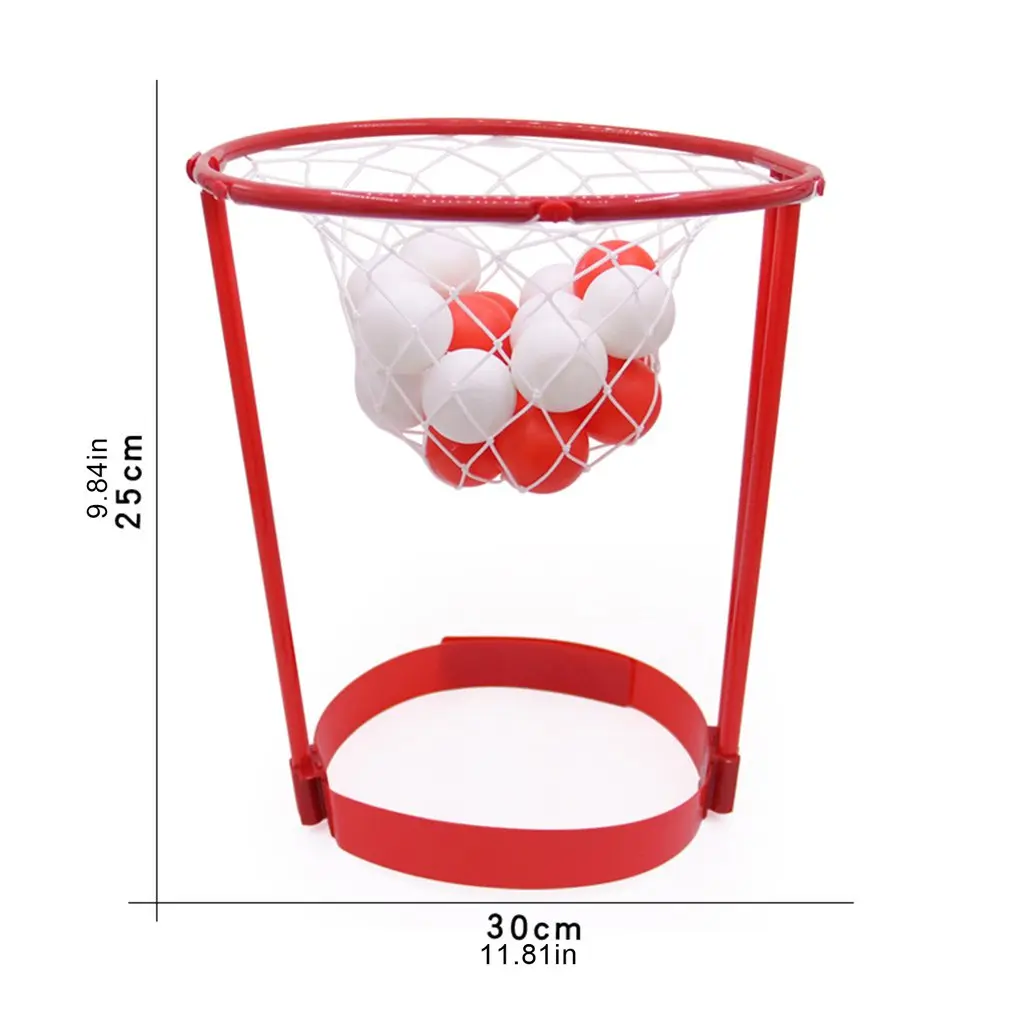

Overhead Basketball Shooting Set Parent-Child Game Headband Basket Throw Ball Kit Safe Catch Basketball Learning Toy
