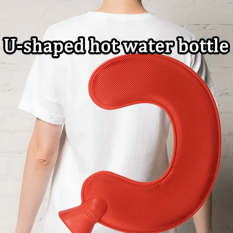 U образная силиконовая бутылка для горячей воды подогреватель рук с вязаной