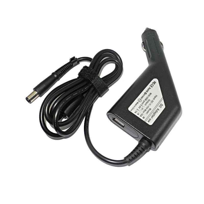 

Laptop DC Power Car Adapter Charger 18.5V 3.5A 65W USB Port for HP EliteBook 2560p 2530p 2730p 6930p 8730w 8530p 8530w