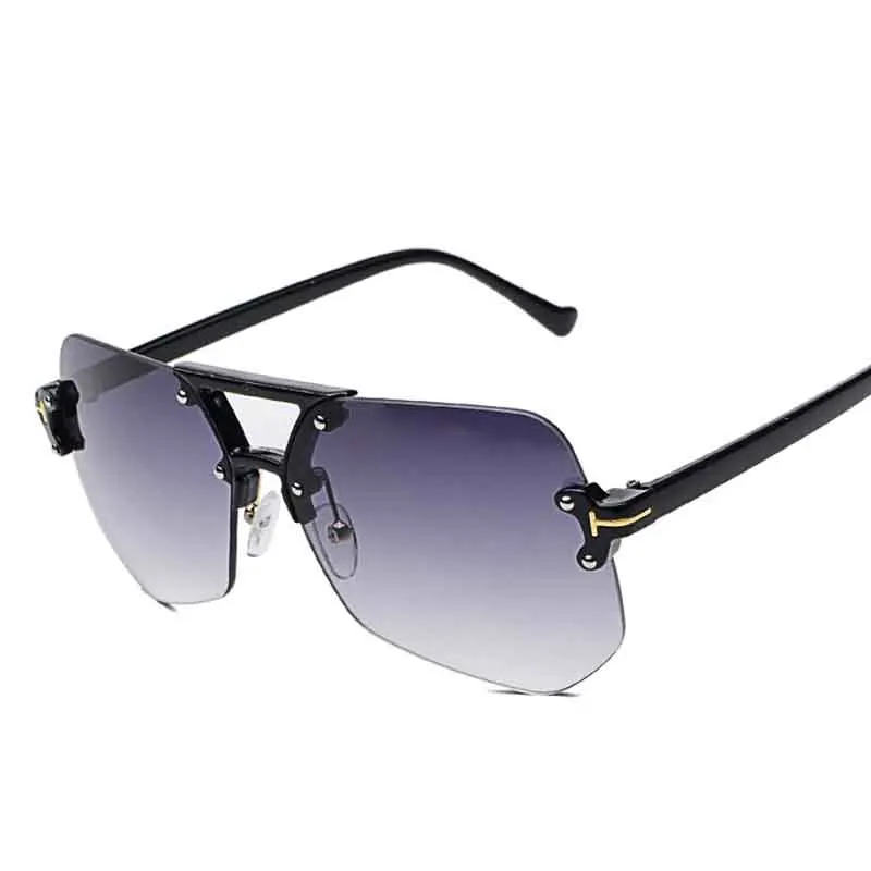 

Frameless Ant Sunglasses Men Women Irregular Sun Glasses Brand Design Gradient Eyewear UV400
