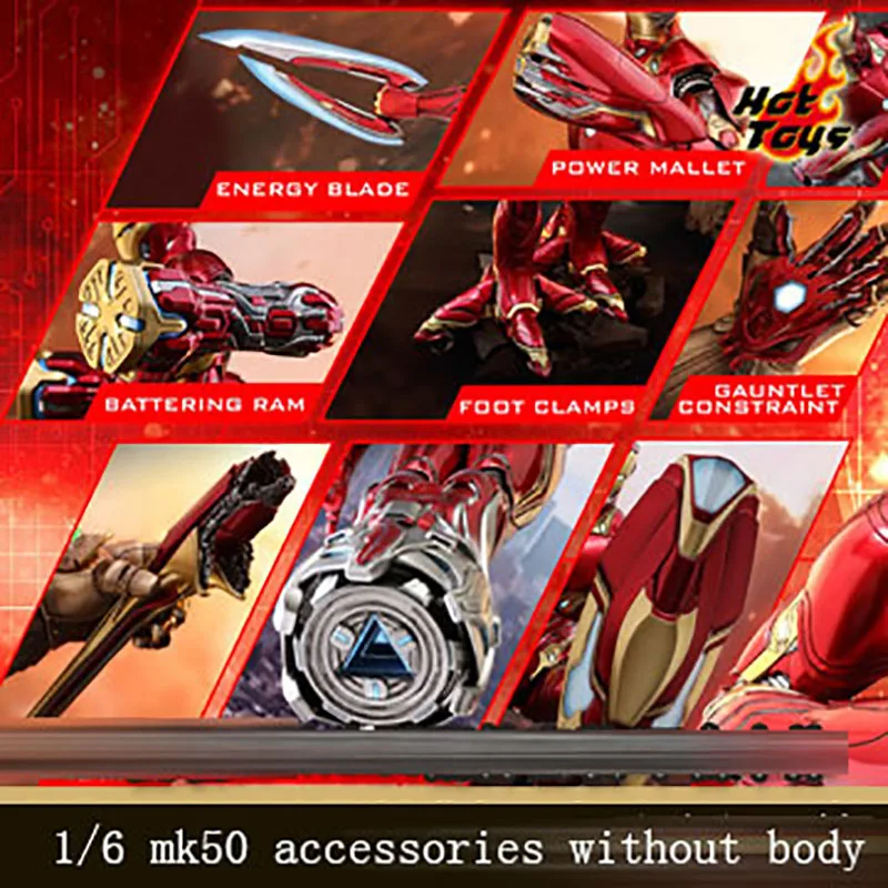 

Hot Toys ACS004 1/6 Scale Action Figure MK50 Accessories Set Model Without body STARK