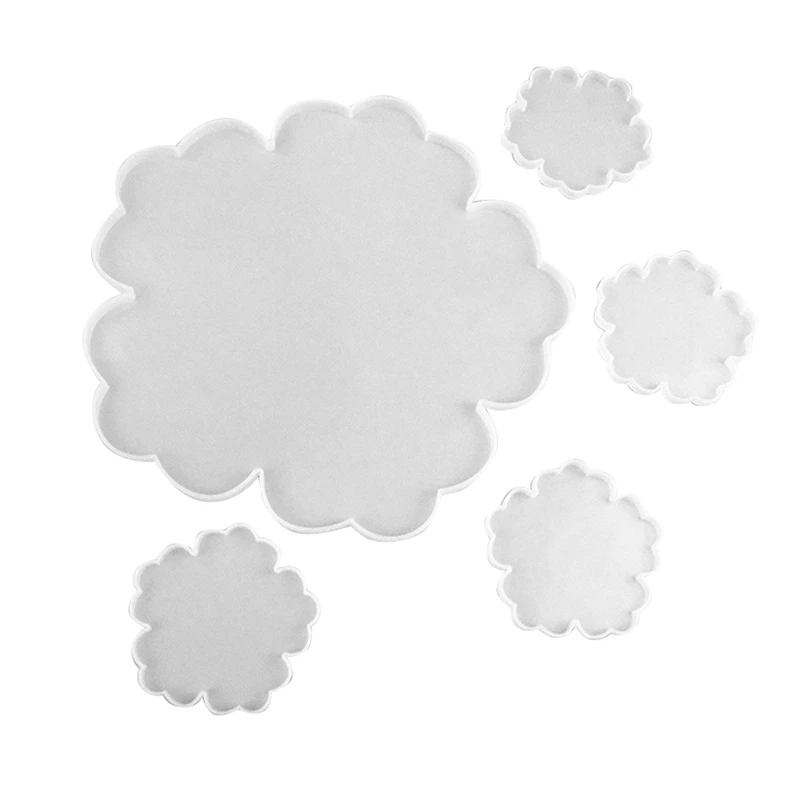 

DIY Crystal Epoxy Mold Flower Coaster Fruit Plate Large Set Table Tea Coaster Tea Plate Large Tray Silicone Mold