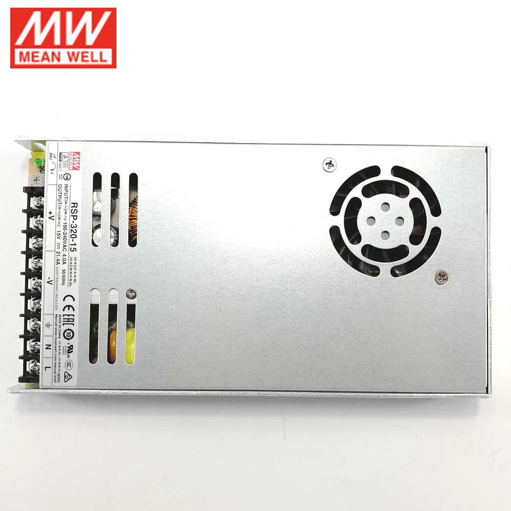 MEAN WELL RSP 320 15 импульсный источник питания 110 В/220 В переменного тока до постоянного