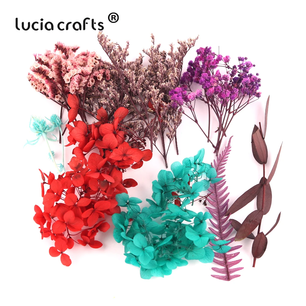 Lucia Crafts 1 кор./лот сухой цветок для женщин Нейл-арт "сделай сам" зажим ожерелья