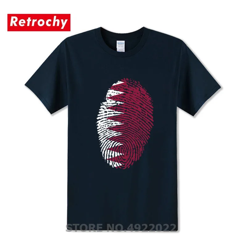 Футболка с флагом Катара футболка со сканером отпечатков пальцев стильные