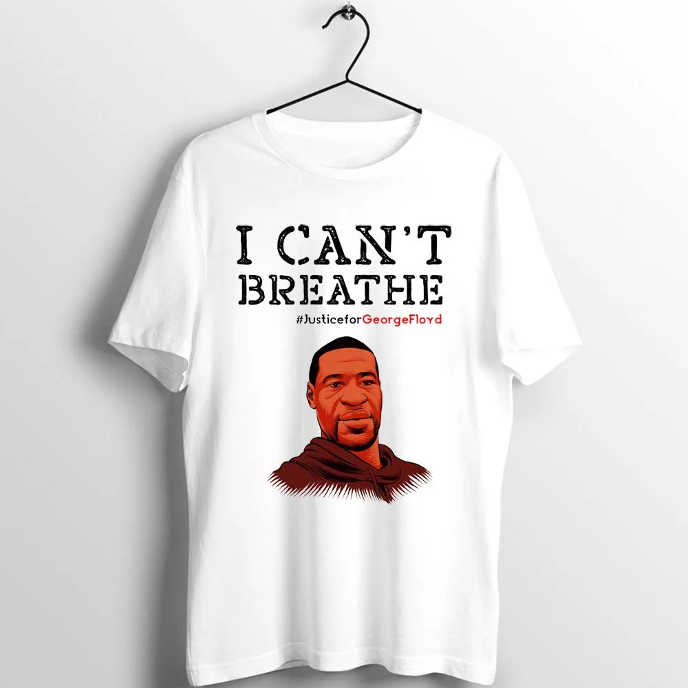 Мужская футболка homme Justice for Джордж Флойд с надписью I Can't Breathe женская черная