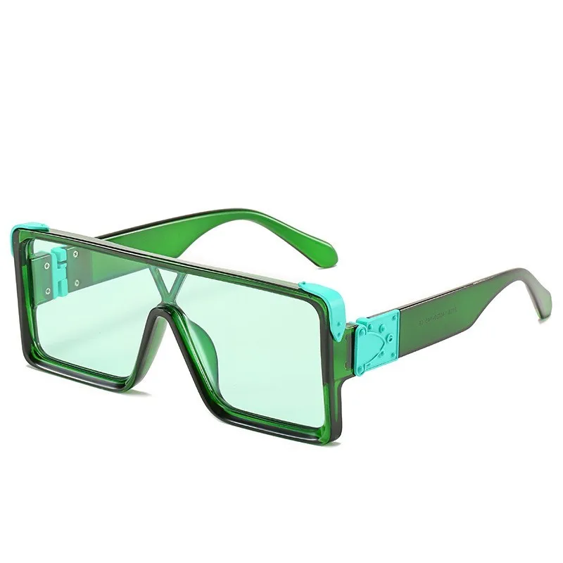 

Fashion all-in-one Sunglasses New Men Women Square Big Frame Sun Glasses European American Retro Gradient Eyeglasses UV400