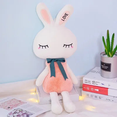 

NEW 2021 Children's plush comfort toys accompany plush toys and close their eyes. Rabbit tri-color selection 50-70cm