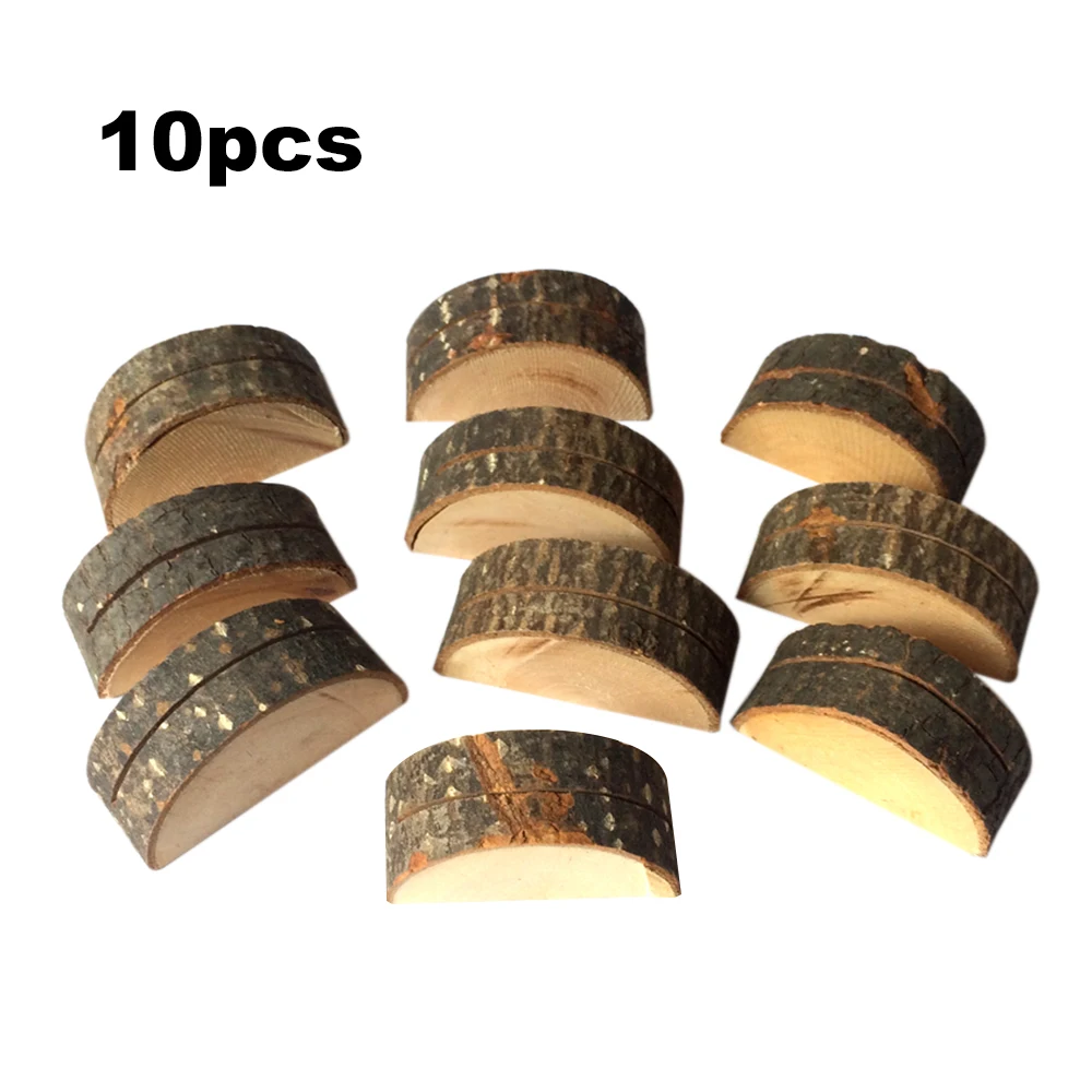 10 шт. деревянные держатели для имени стола карт картинки зажим банкнот украшения