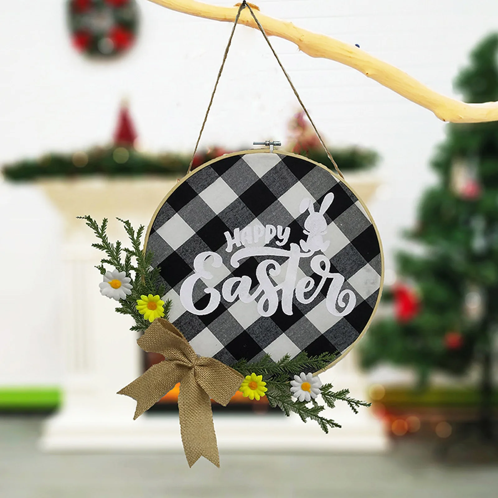 Пасхальный венок металлический знак декоративное кольцо обруч венки дверные