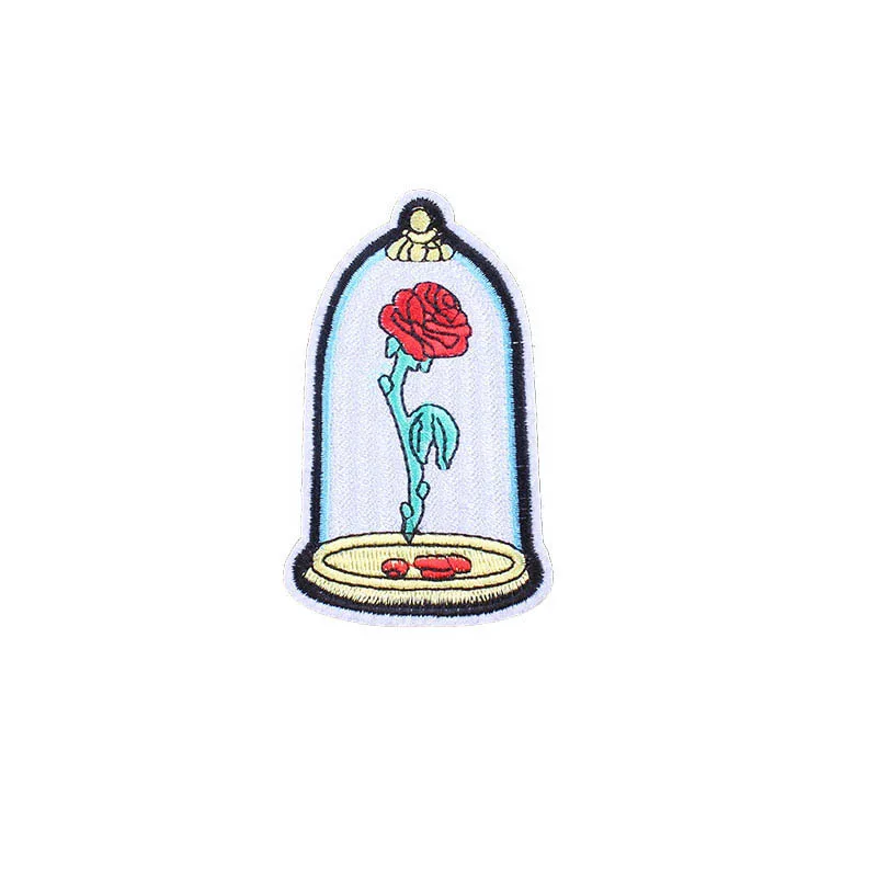 Роза цветы патч железо на заплатках одежде вышитые патчи для одежды роза шитье