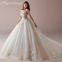 luxury wedding dresse sleeveless spaghetti straps three dimensional applique charming gowns sexy backless vestidos de novia