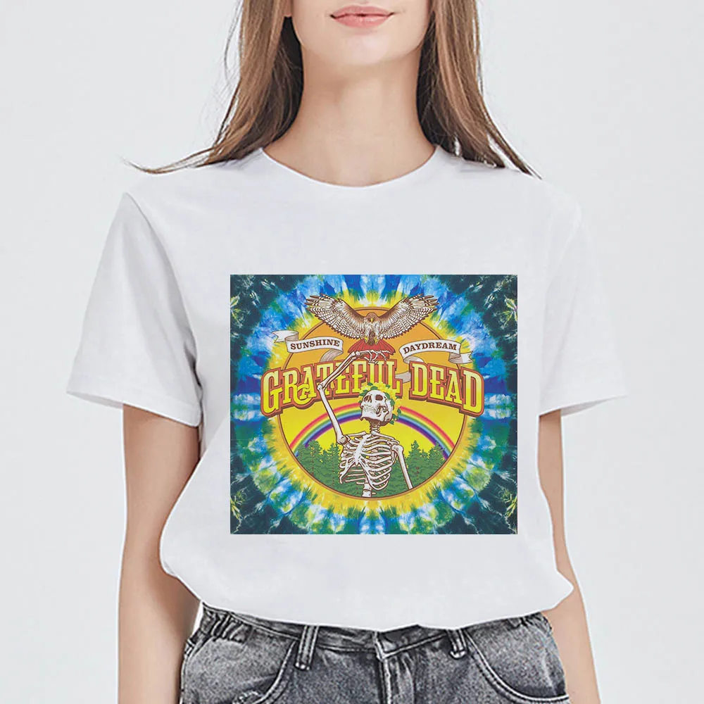 

New Arrivals Spring Women Tshirt Round Collar Punk T Shirt Top Tee Funny Versatile Summer Clothes T-shirts