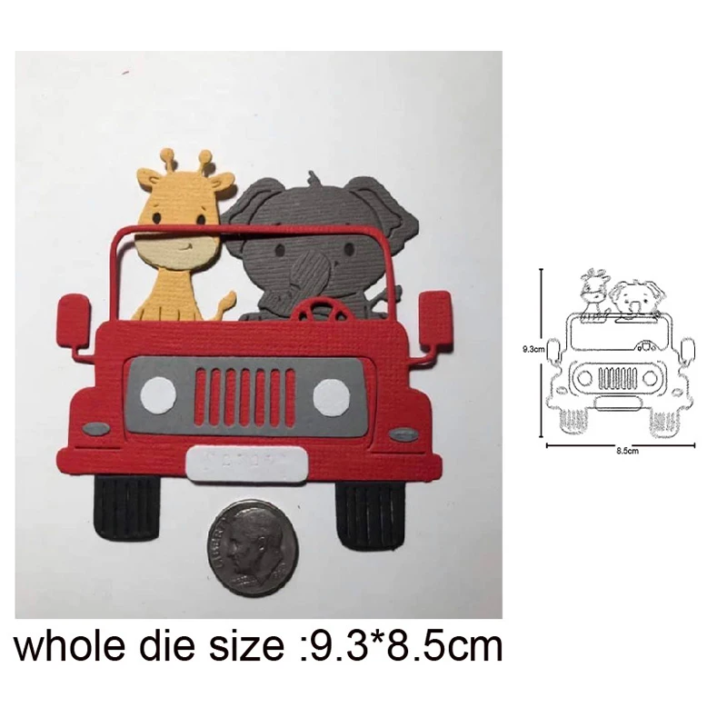 

Christmas Car Deer Elephant Metal Cutting Dies Stencils DIY dies Scrapbooking Embossing Dies Cuts Album Cards Making Craft dies