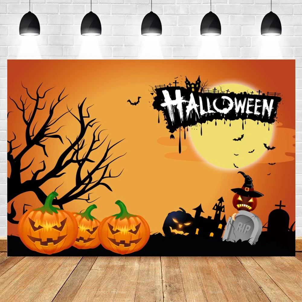 

Yeele Halloween Photography Backdrop Photocall Moon Ghost Tumb Pimpkin Light Party Decor Background Photo Studio Photographic