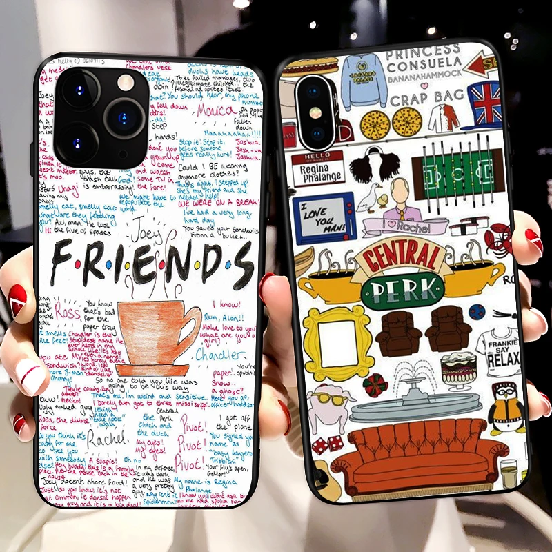 Coque Friends чехлы для телефонов iPhone 11 Pro Max X XR XS SE 5S 6 7 8 6S Plus силиконовый чехол Telefoon Hoesjes |