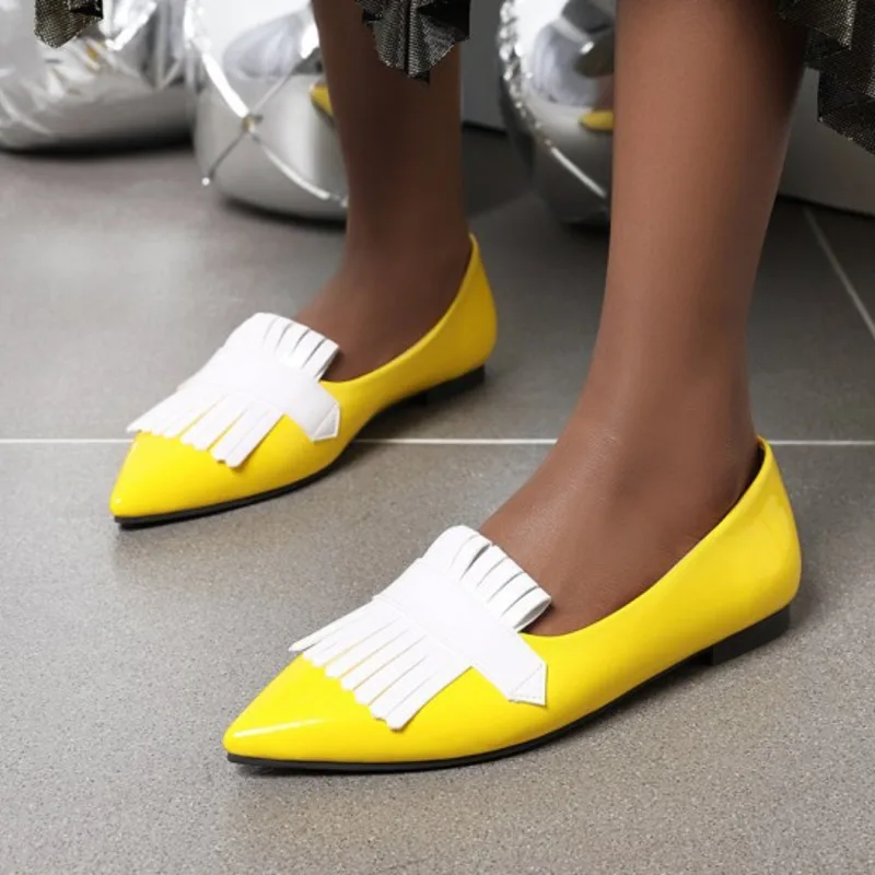 

Туфли женские с острым носком, плоская подошва, заостренный носок, удобные лоферы, большие размеры, весна-осень 2021