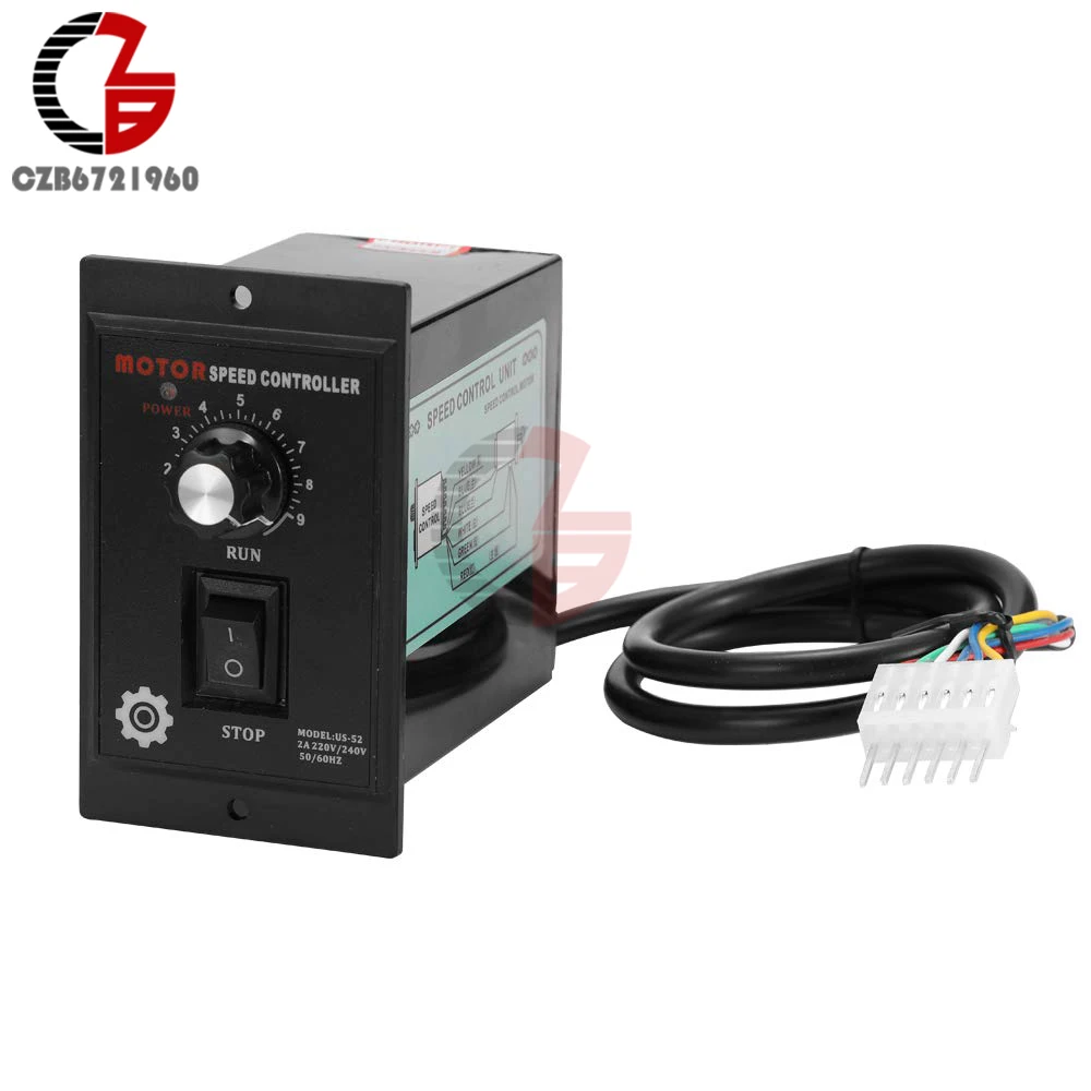 

AC Motor Speed Controller AC 220V Voltage Regulator 400W Motor Speed Pinpoint Regulator Controller Forward Backward