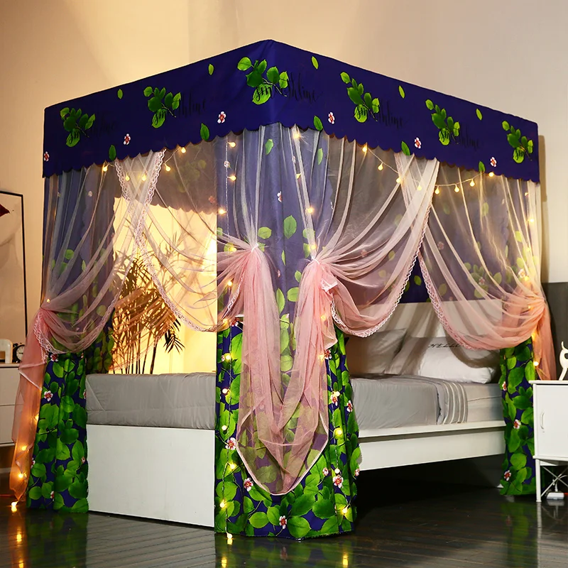 Модная занавеска для кровати затеняющая ткань Москитная сетка дома спальни