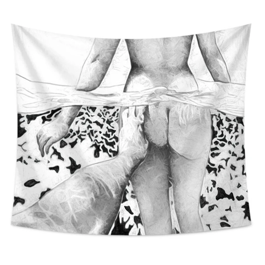 Гобелен с принтом в скандинавском стиле настенный психоделический декоративный