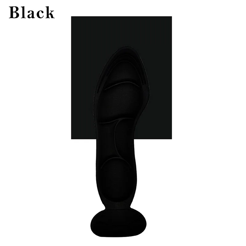 black Женская стелька Массажная стелька 4D губка мягкая стелька-супинатор для женщин высокий каблук обувь Pad Прямая поставка - Цвет: black