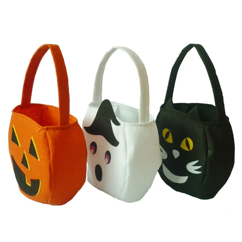Милый мультфильм Войлок Хэллоуин сумка с ручкой подарок леденец сумки