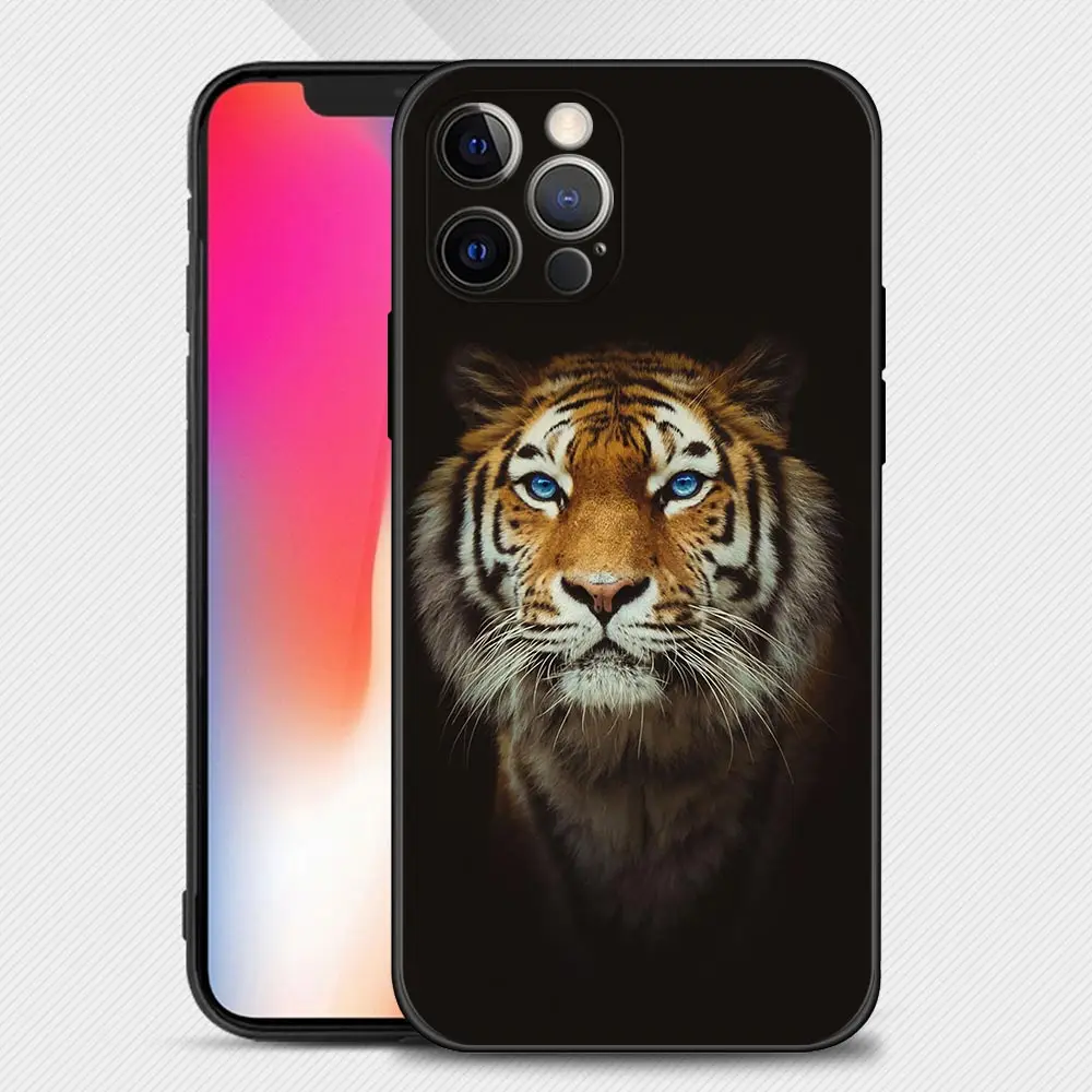 Case For Apple iPhone 14 13 12 11 Pro Max Mini XS Max XR X 7 8 Plus 6 6S Cover Shell Wolf Dog Cat Bird Lion Tiger Animal