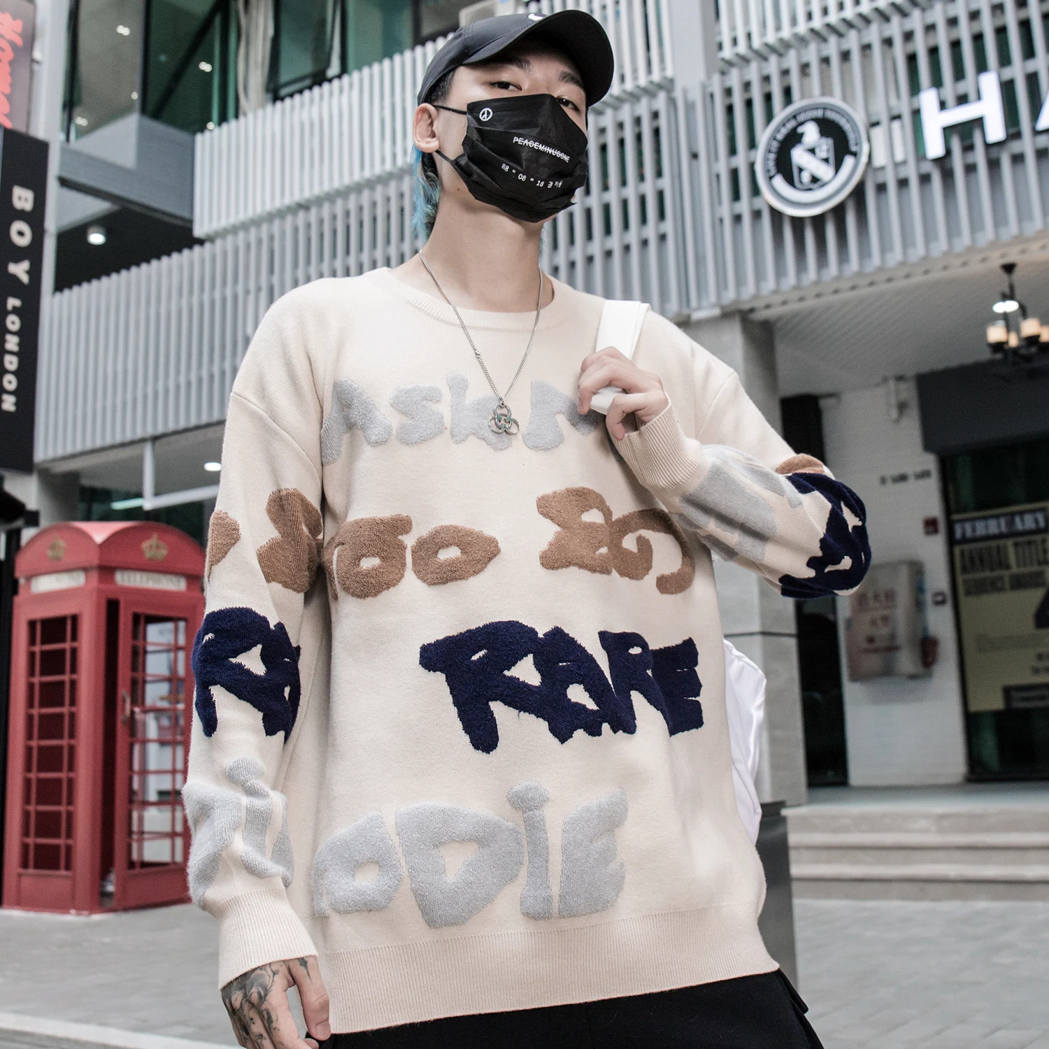 Aelfric Eden модный мужской свитер с буквенным принтом осень 2019 Harajuku хип хоп топы