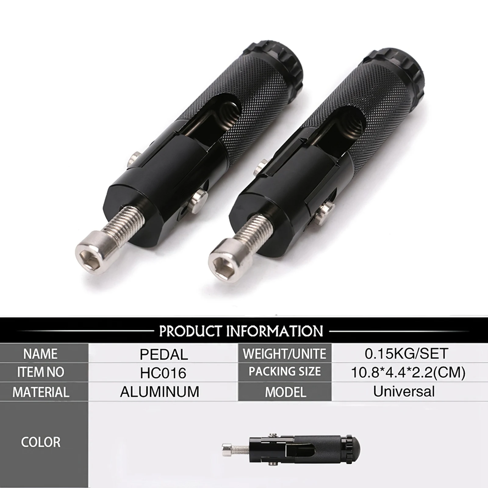 

New Universal Motorcycle CNC Aluminum Pedal Round Folding Pedal Rebound Footpegs Rests Rear Pedals Motorbike Accessories